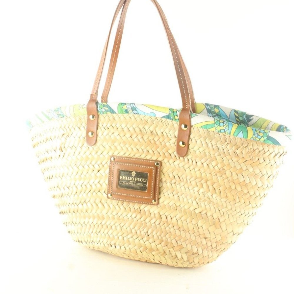 Emilio Pucci Wicker Basket Tote 1EP1026K - Picture 11 of 12